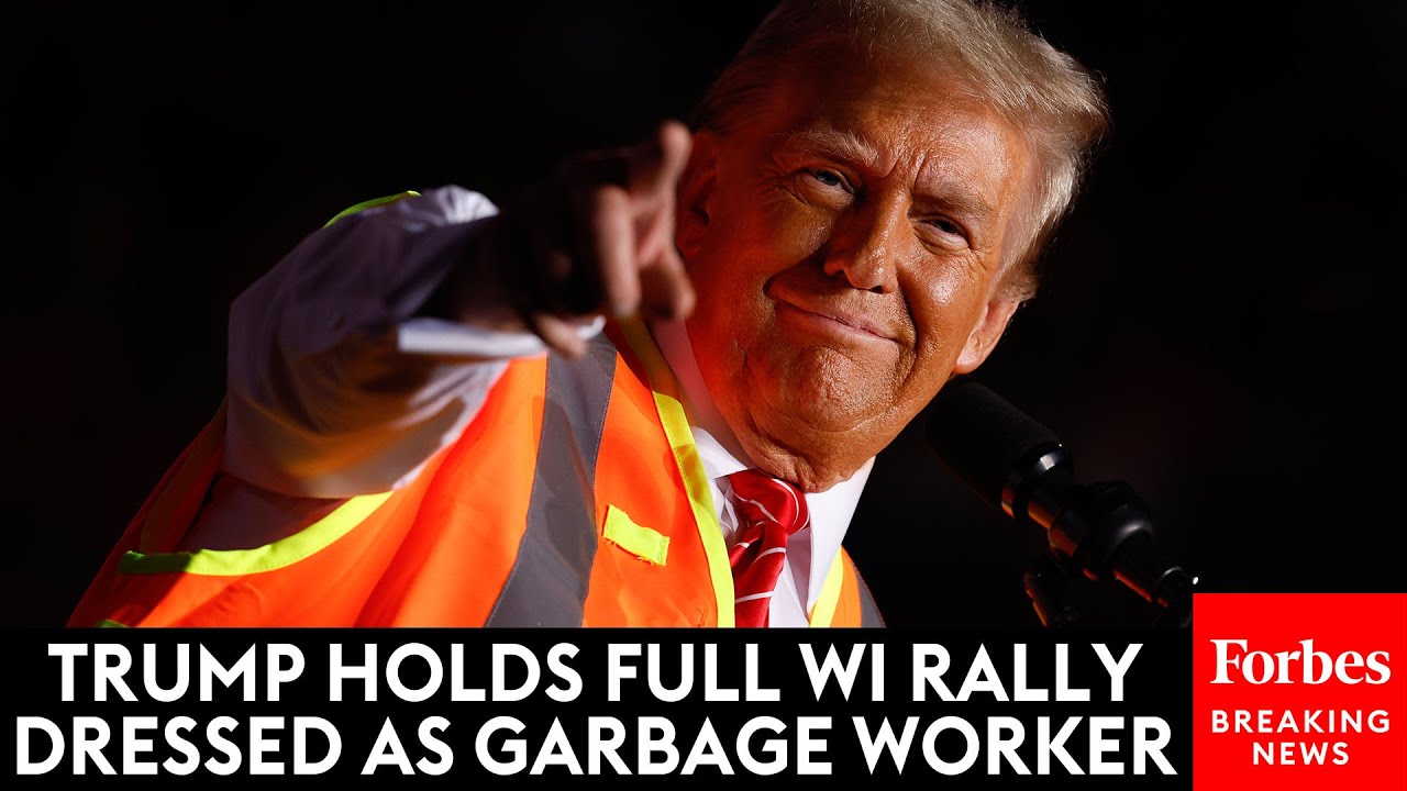 FULL RALLY: Trump Dons Orange Garbage Worker Vest For Campaign Event In Green Bay, Wisconsin