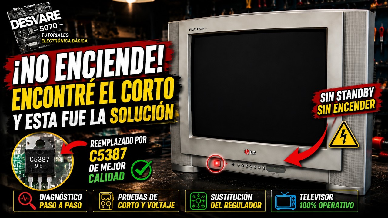Reparación TV LG 21 que no Enciende | RP-21FA37A