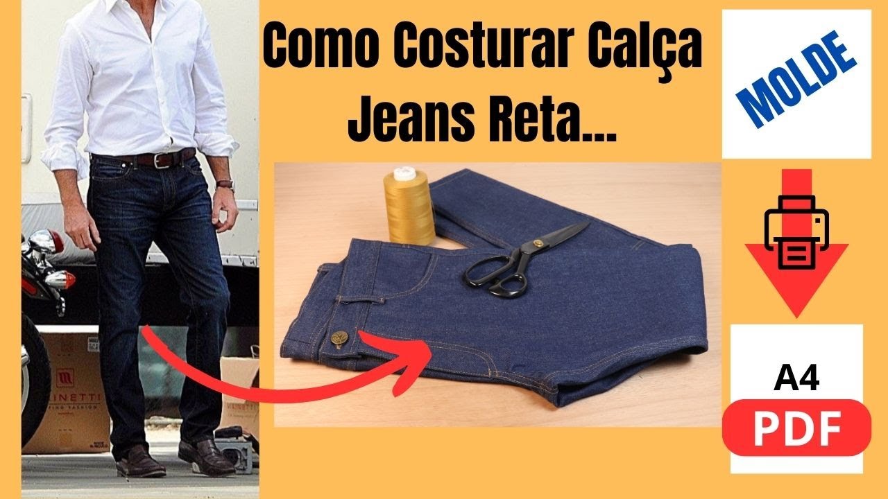 Como Costurar Calça Jeans Masculina Passo a Passo