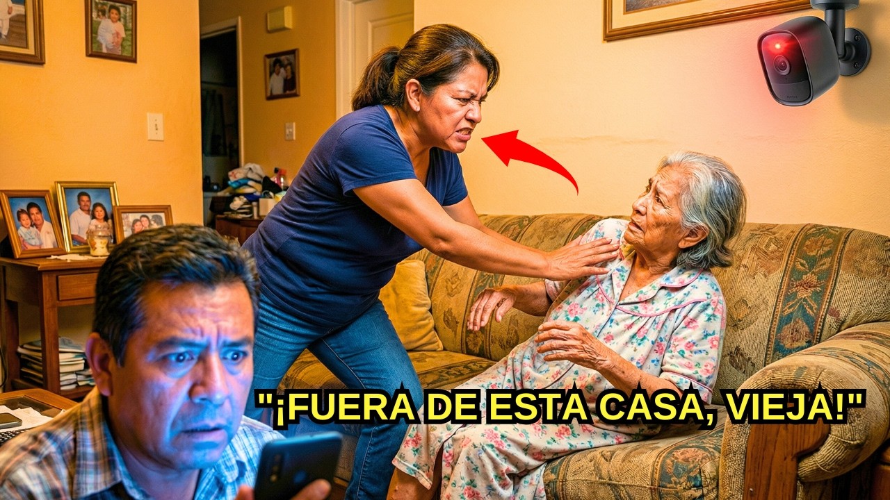 EL HIJO FINGIÓ IRSE DE VIAJE — Y UNA CÁMARA MOSTRÓ A SU ESPOSA MALTRATANDO A SU MADRE CON PARKINSON