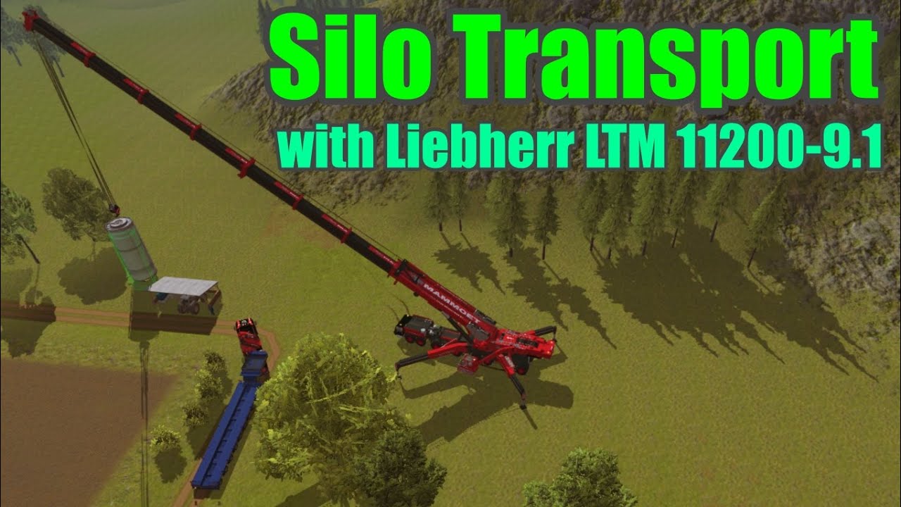 Silo Transport with Liebherr LTM 11200-9.1 Timelapse - Relaxing Construction Simulator 2015 Gameplay