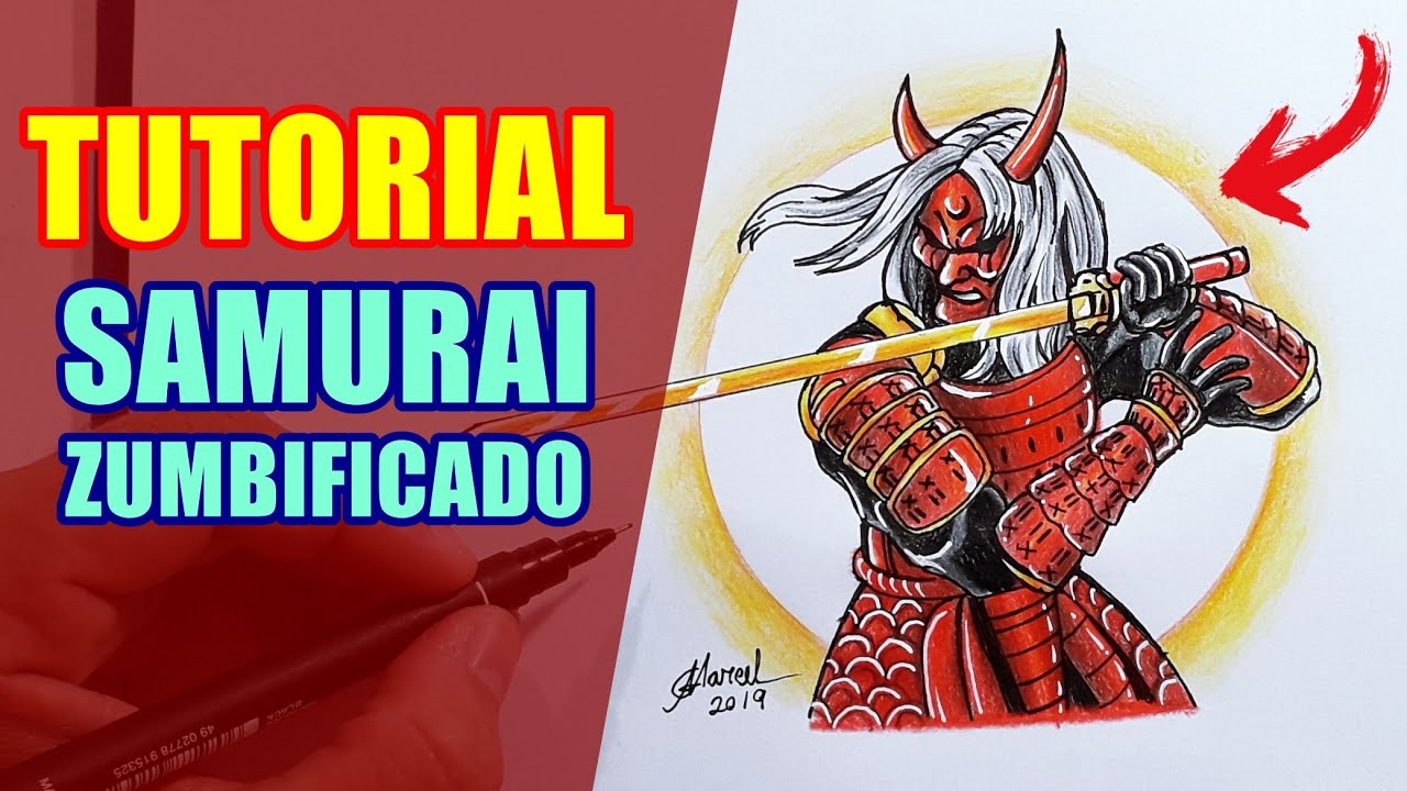 COMO DESENHAR O SAMURAI ZUMBIFICADO DO FREE FIRE - Cómo dibujar free fire