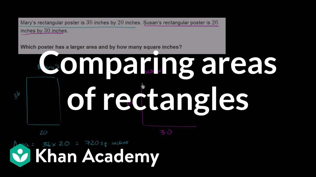 Area and perimeter word problem: comparing areas of rectangles | Pre-Algebra | Khan Academy