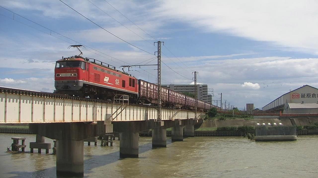 【城東貨物線】百済(タ)発新潟(タ)行　4071レ　神崎川橋梁通過