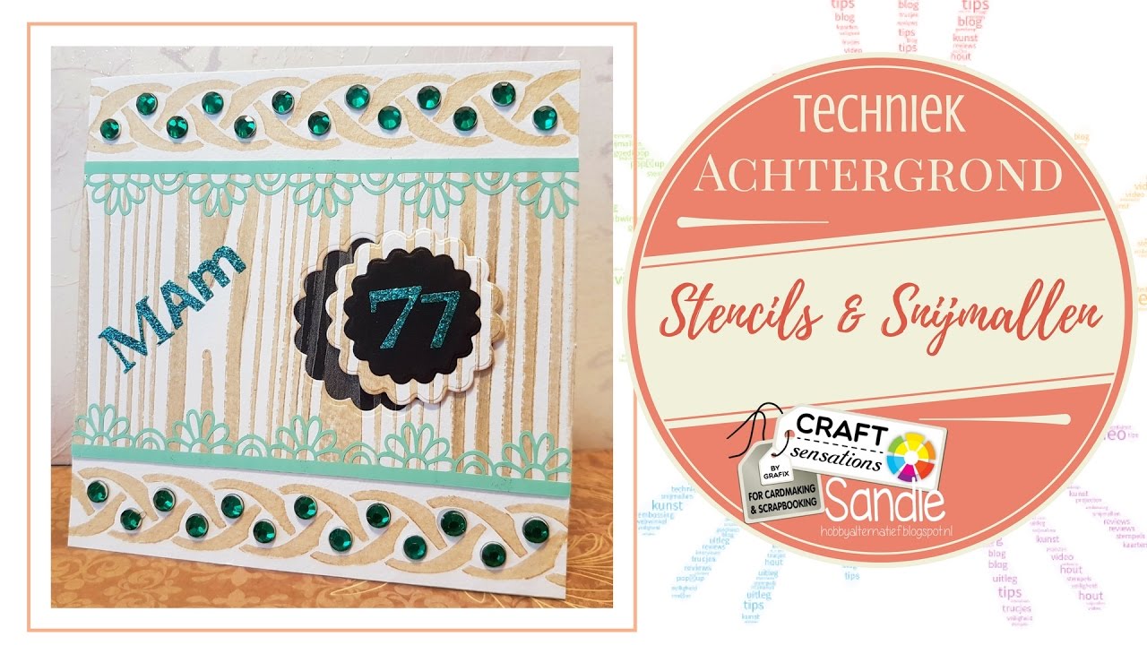 Achtergrond met stencils & snijmallen