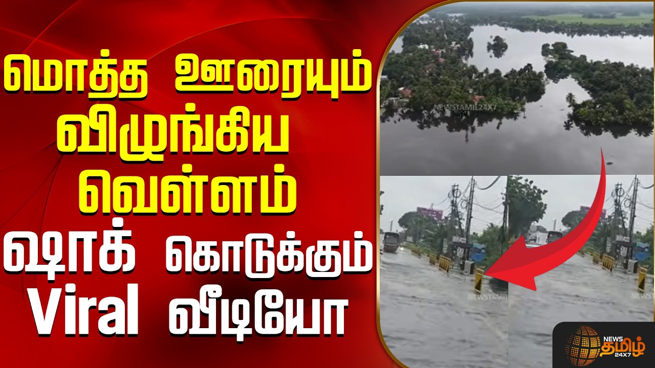 Kerala | Alappuzha | Water | Flood | மொத்த ஊரையும் விழுங்கிய வெள்ளம்.. ஷாக் கொடுக்கும் Viral வீடியோ