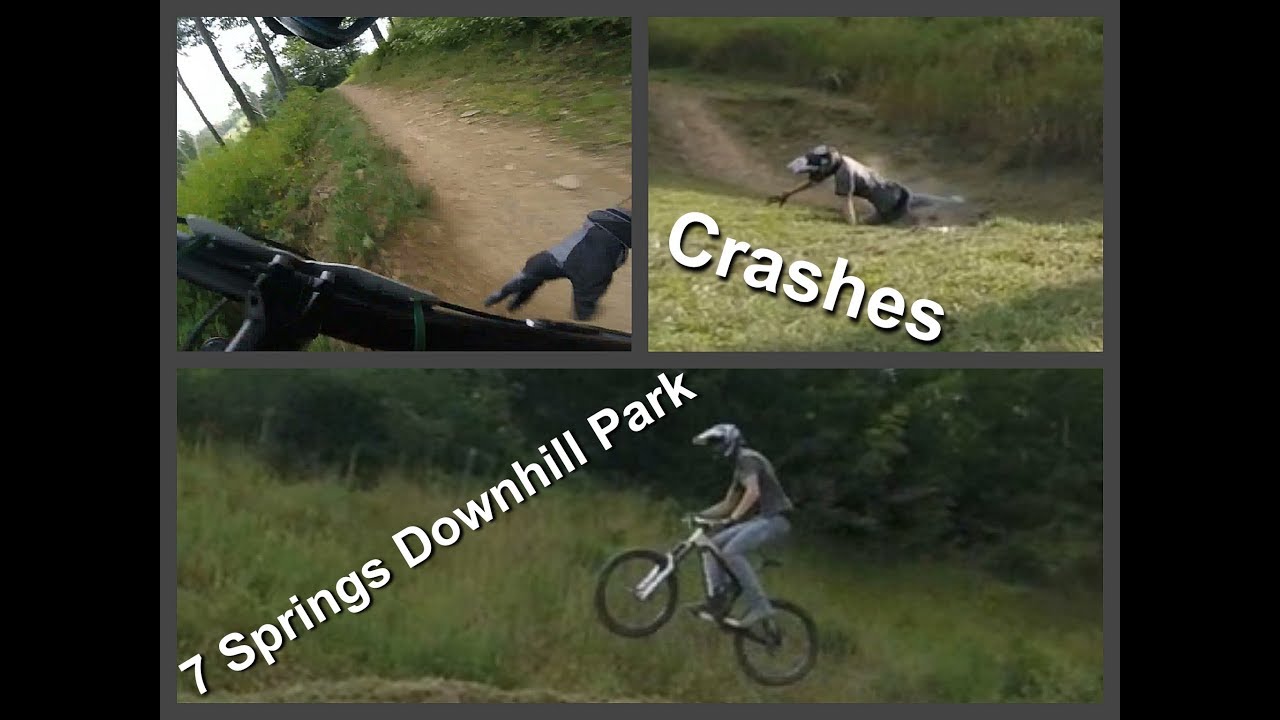 2 Crashes at 7 Springs Downhill Park 2017