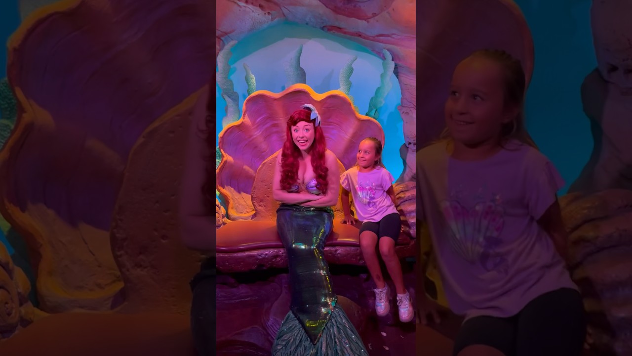 Julia meeting Ariel!!!🙀￼#shorts