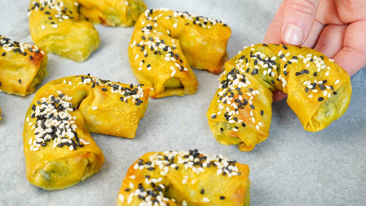 Легкие рулетики из рисовой бумаги со шпинатом! Полезный и вкусный перекус