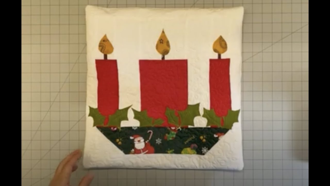 VELAS DE NAVIDAD DE PATCHWORK/ CHRISTMAS CANDLES QUILT BLOCK