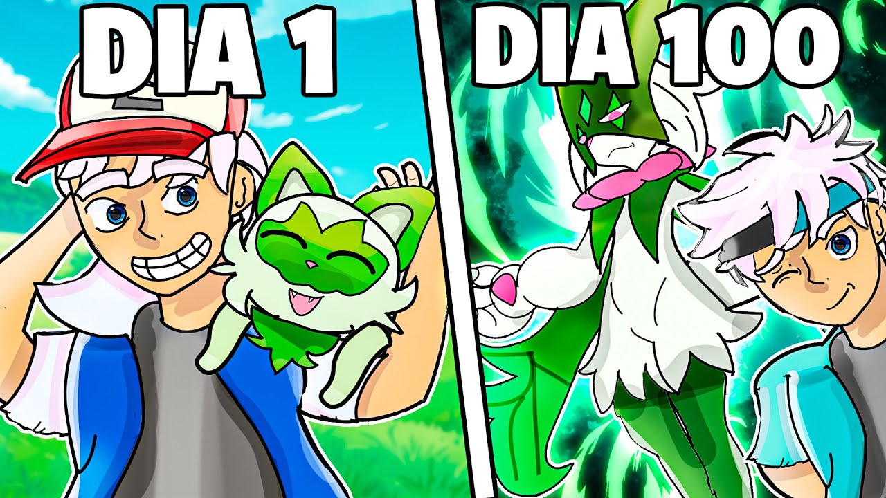 SOBREVIVI 100 DIAS NO POKÉMON SCARLET VIOLET DO MINECRAFT O FILME