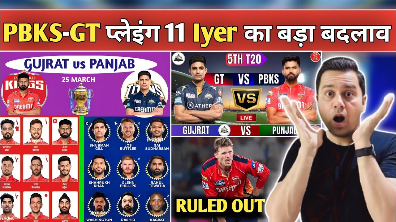 PBKS vs GT Playing 11 2026 🔥 Iyer Captain Big Change 😱 PBKS Final Team vs Gujarat Titans