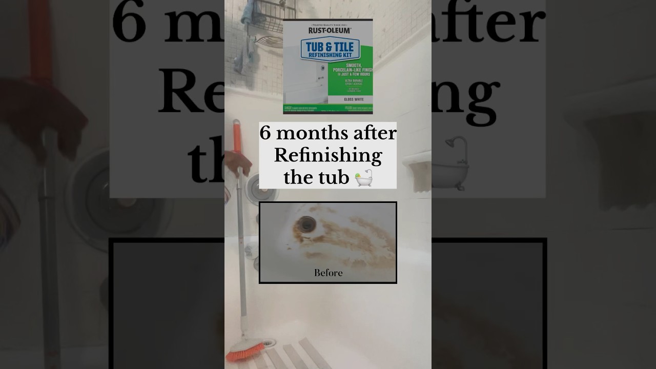 6 months after Using Rust-Oleum 384165 Tub And Tile Refinishing 2-Part Kit, Gloss White #diy