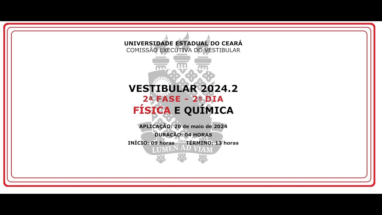UECE 2024 203: Um estudante de física está realizando um experimento para investigar as propriedades
