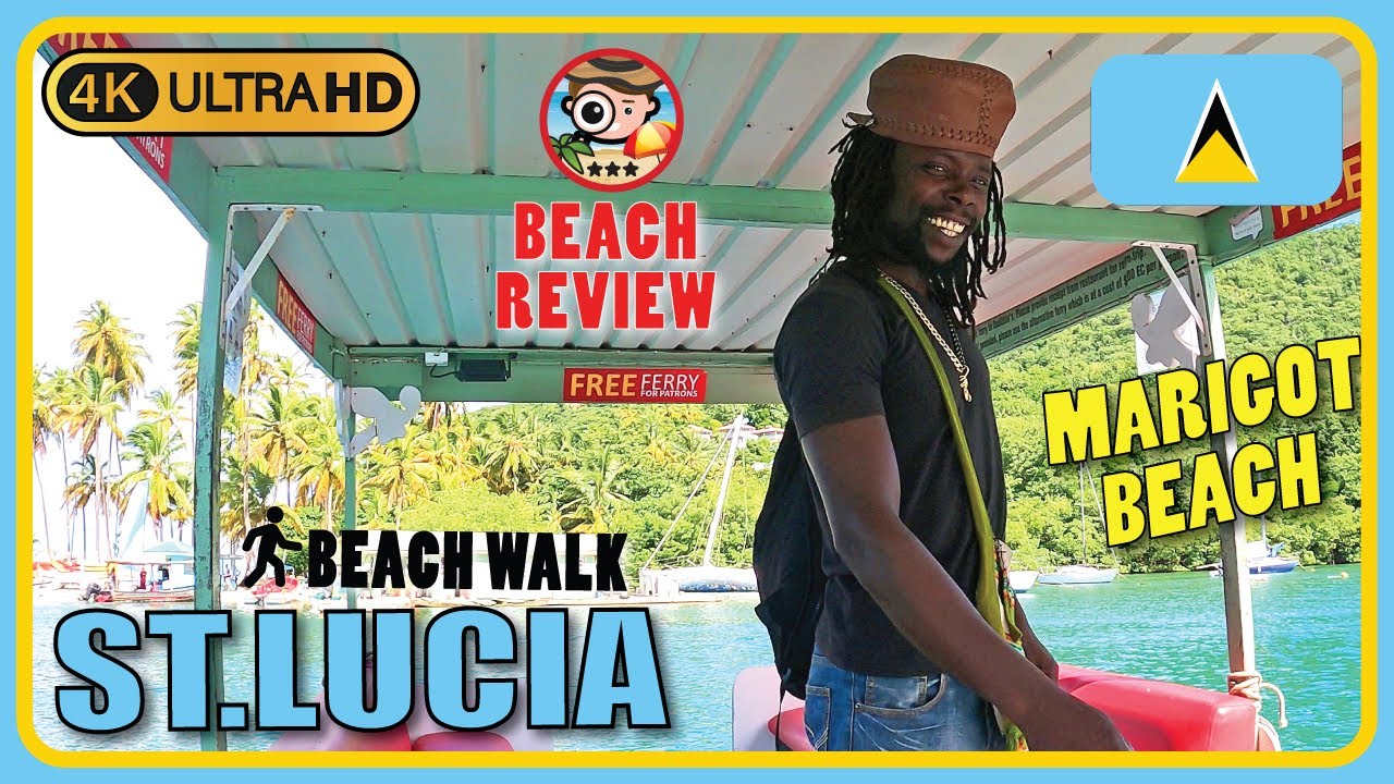 Marigot Beach Castries St Lucia 🇱🇨 (Exotic Bay🌴Nice Resort) 4K Walking Tour - Beach Walk & Review