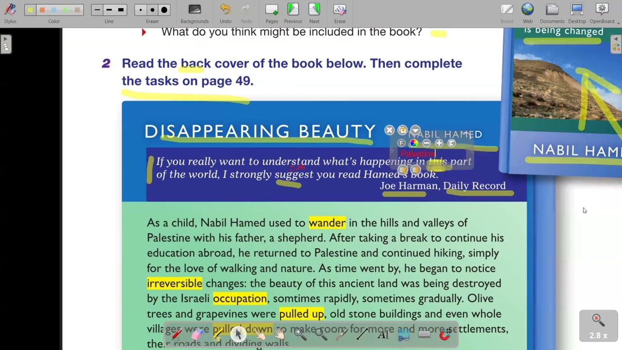 شرح القطعة الاولى من الوحدة الخامسة للحادي عشر المنهاج الفلسطيني مع أ. محمد سيف