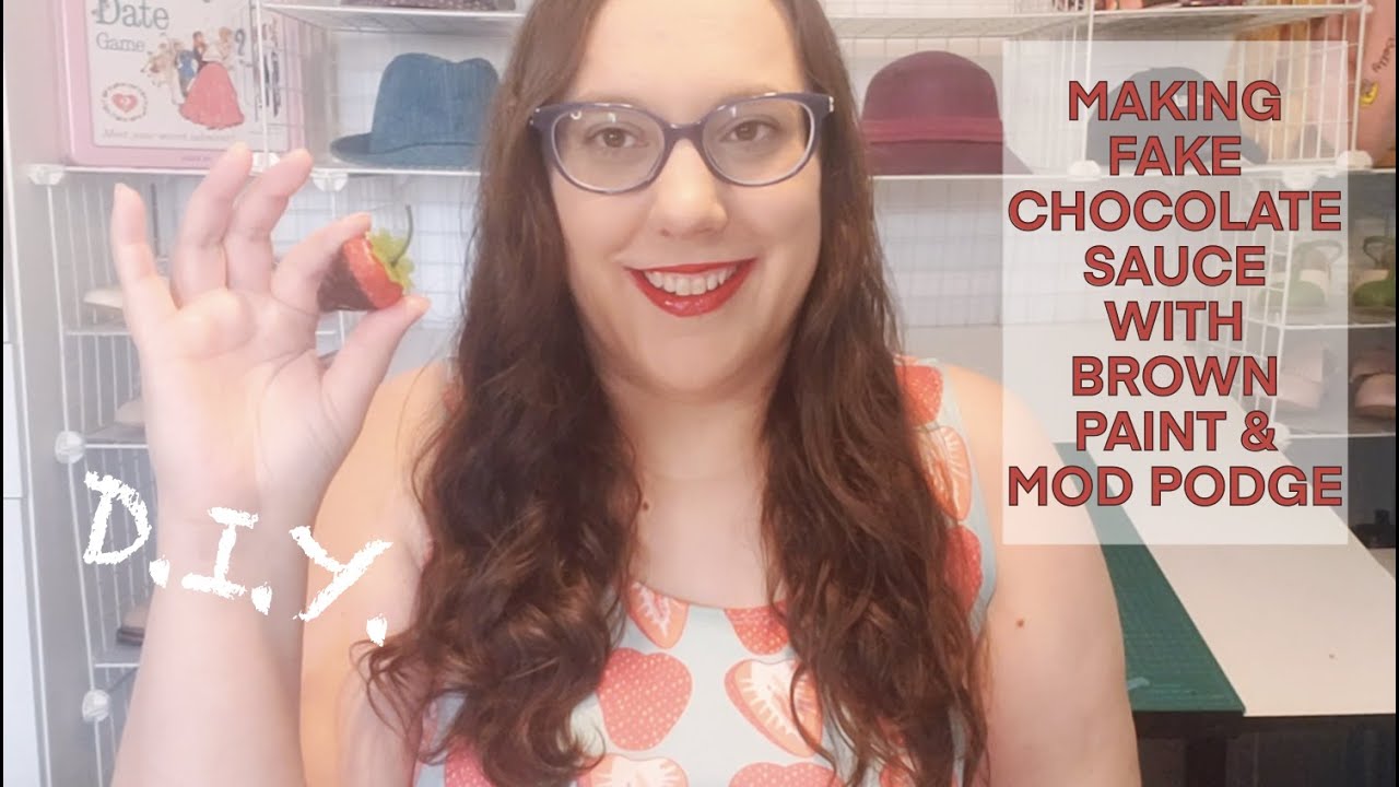 D.I.Y. Making Fake Chocolate Sauce with Brown Paint & Mod Podge Gloss Glue / Sealer