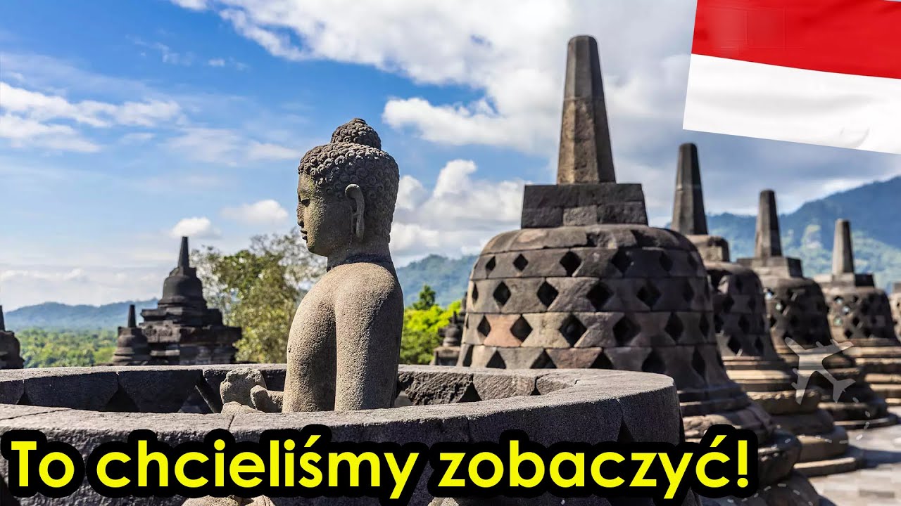 Azja 14 - Indonezja, Jawa - Borobudur - największa świątynia buddyjska i Malioboro street w Yogya.