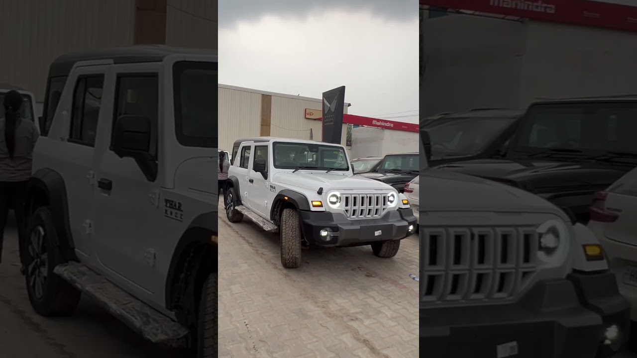 Mahindra Thar Roxx 5 door White & Black Colour Side by side ❤️