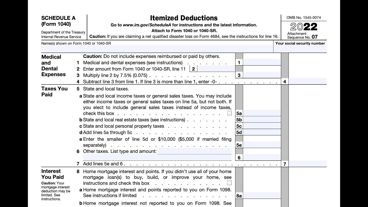 How to Take a Standard or Itemized Deduction - 2022 Tax Returns