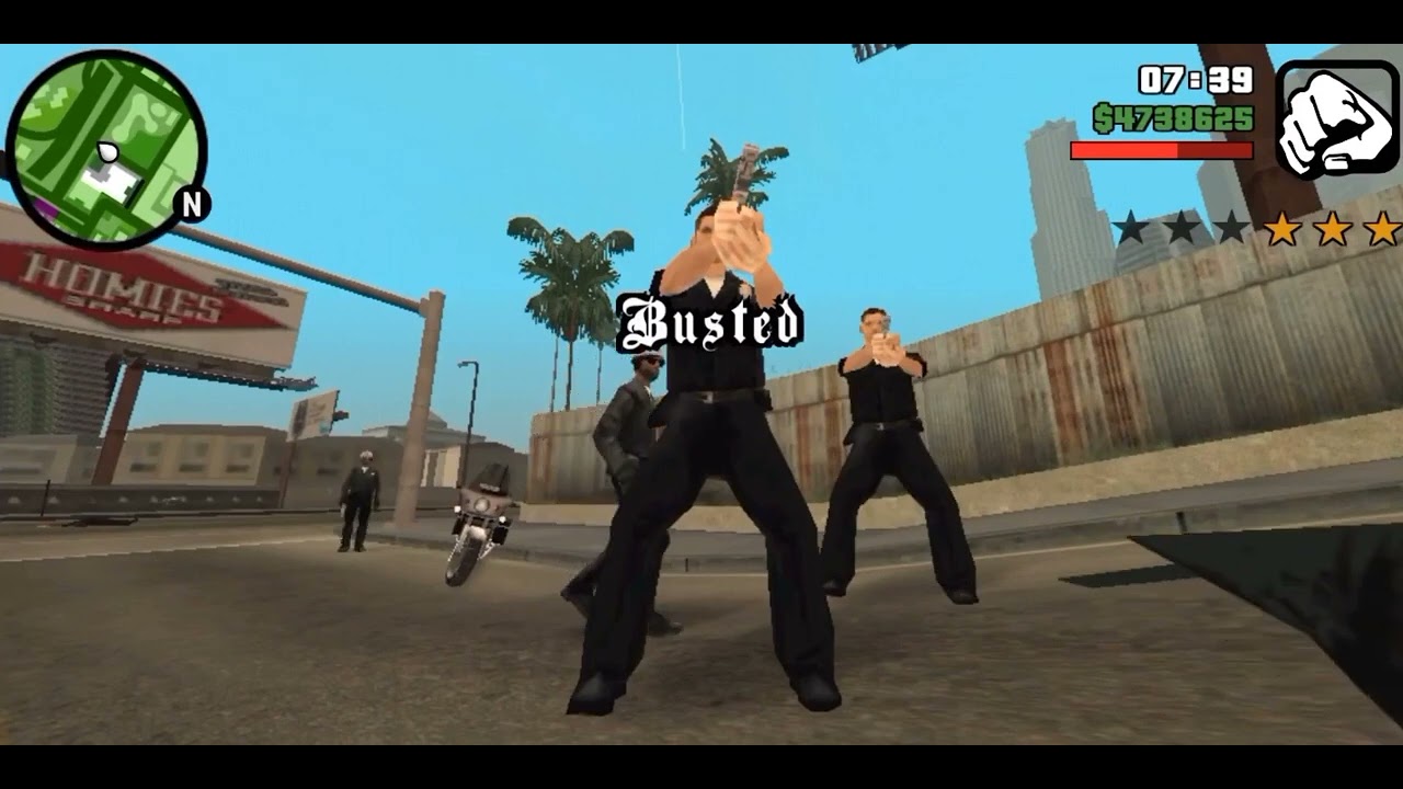 Grand Theft Auto: San Andreas Busted & Wasted Clips