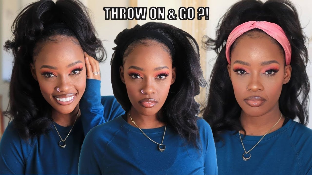 Must Have Headband Wig! Natural Blowout Kinky Straight & Throw On & Go Wig?! | OMGHerHair