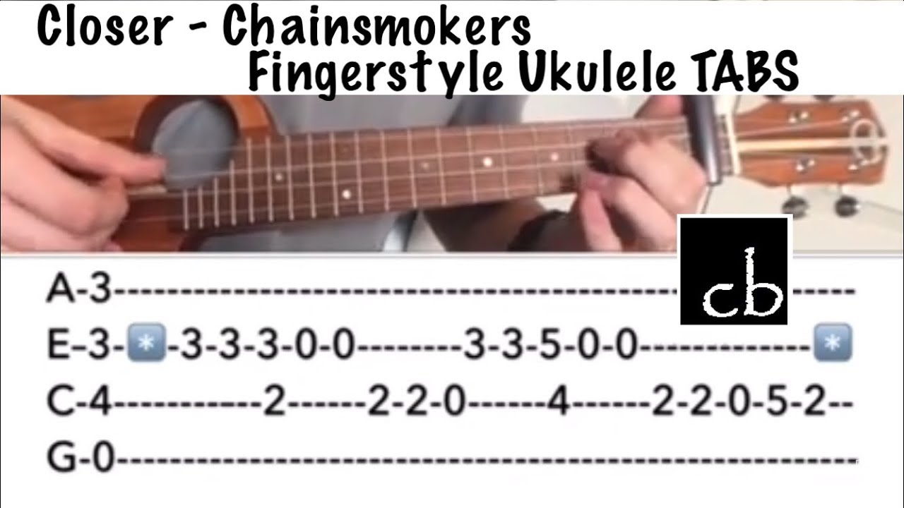 Closer (Chainsmokers) FINGERSTYLE Ukulele TUTORIAL