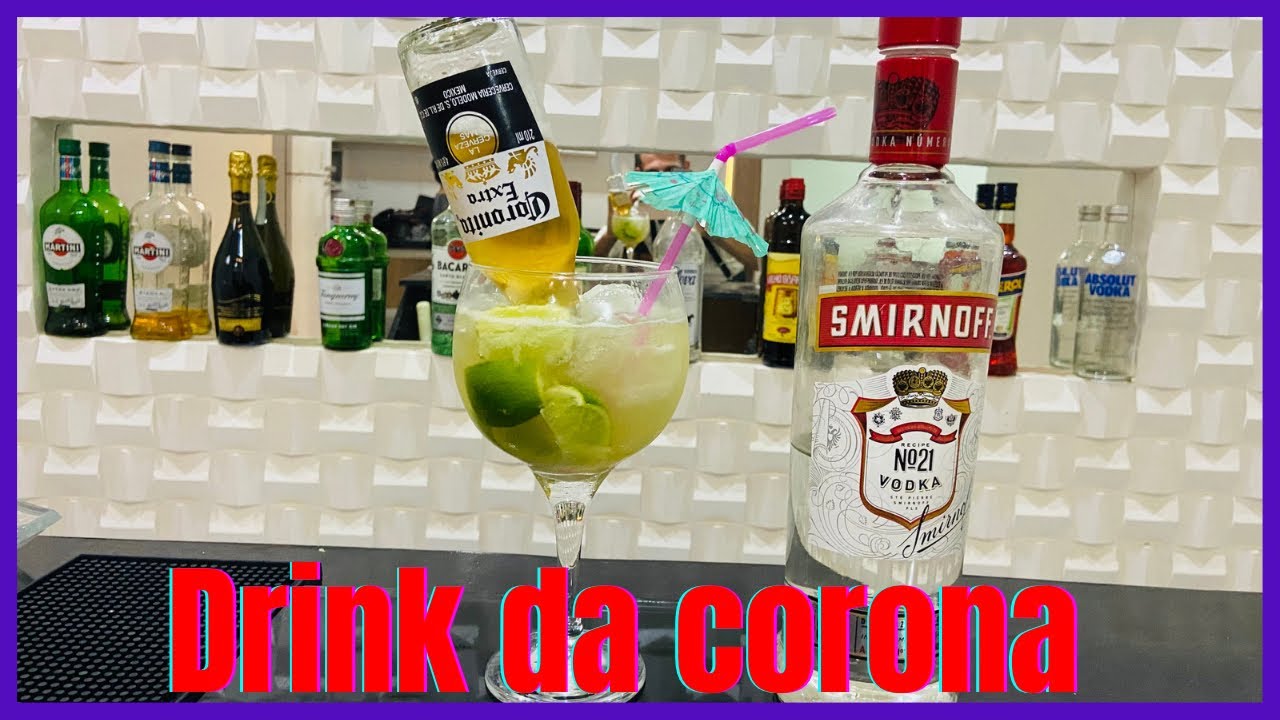 COMO FAZER COQUETEL DE CORONA CERVEJA, LIMÃO E AÇÚCAR CAIPIROSCA DE CORONA DRINK COM CERVEJA NA TAÇA