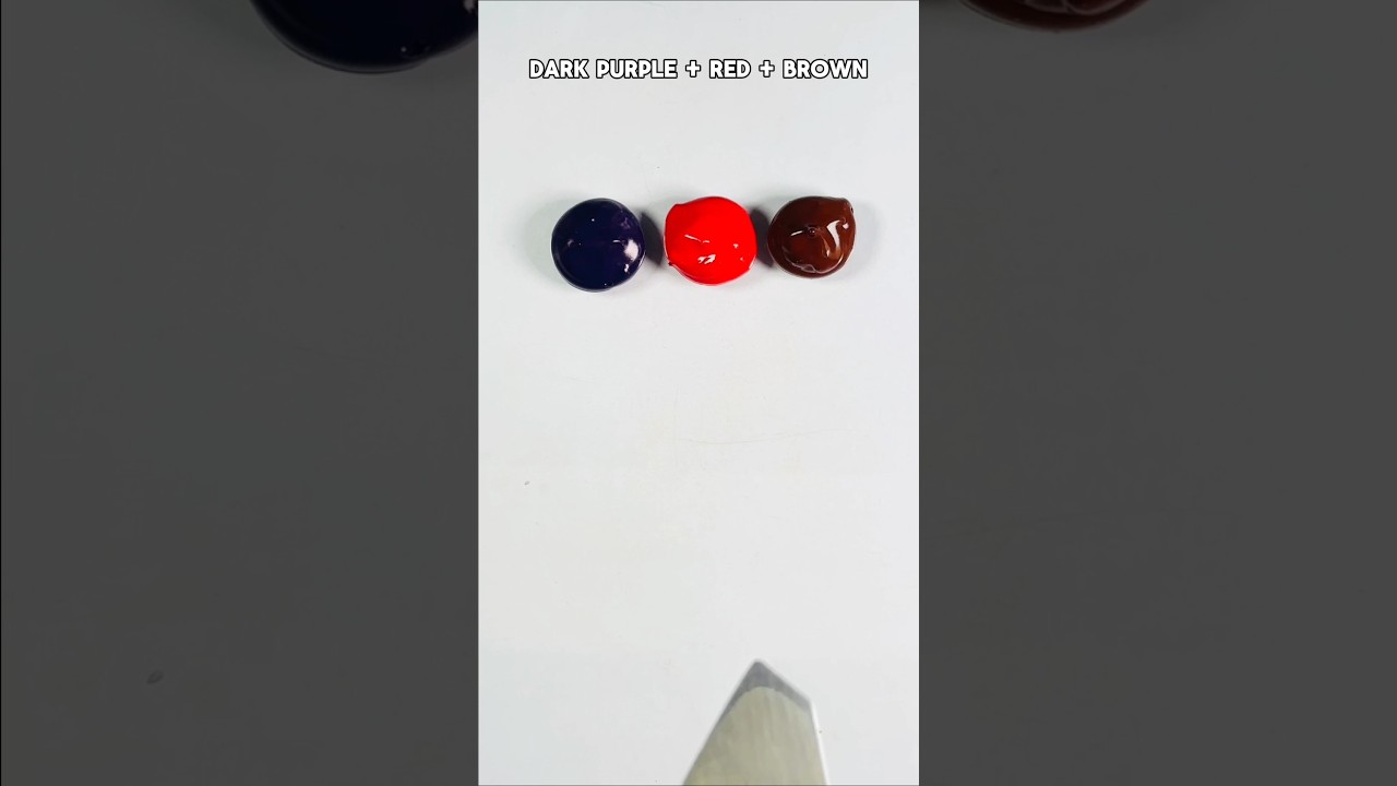 Dark purple, Red, Brown = What color ? #colormixing