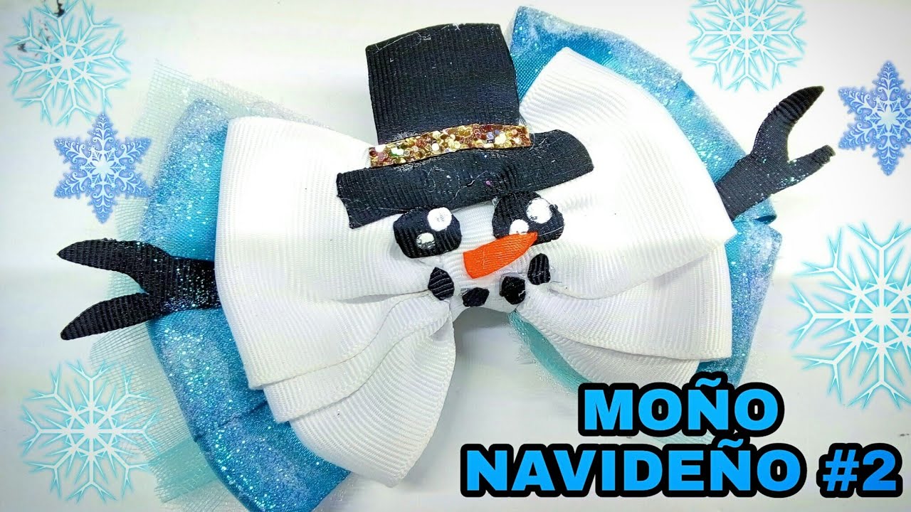 Moño muñeco de nieve