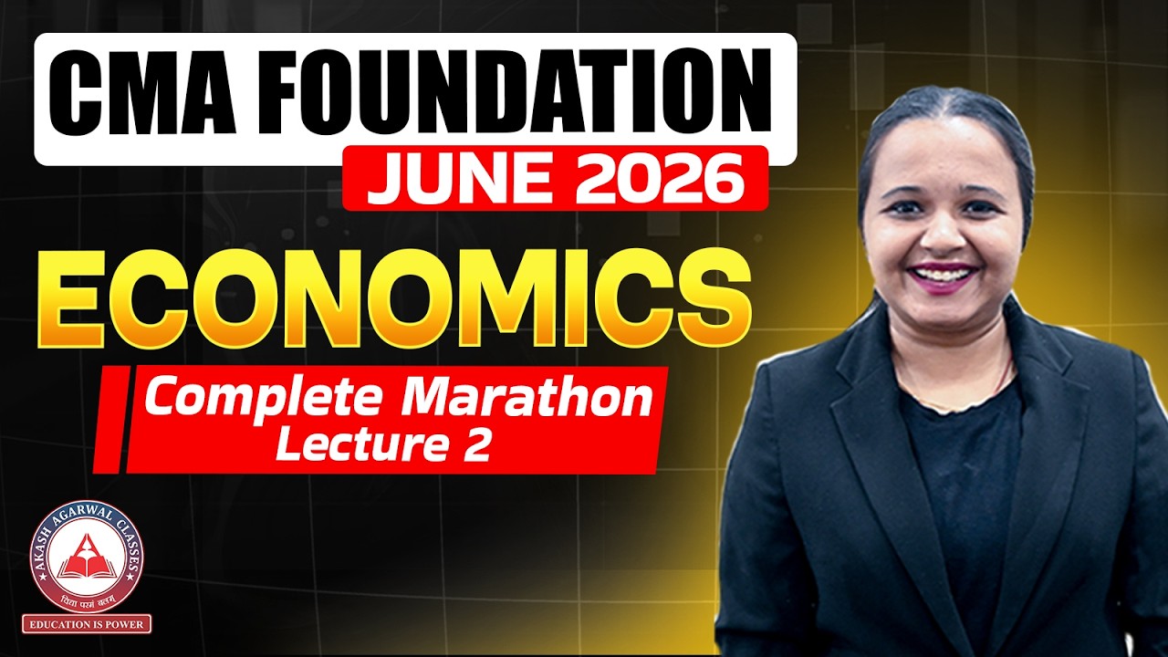 CMA Foundation | Business Economics Marathon Part 2 | Dec 2025 & June 2026