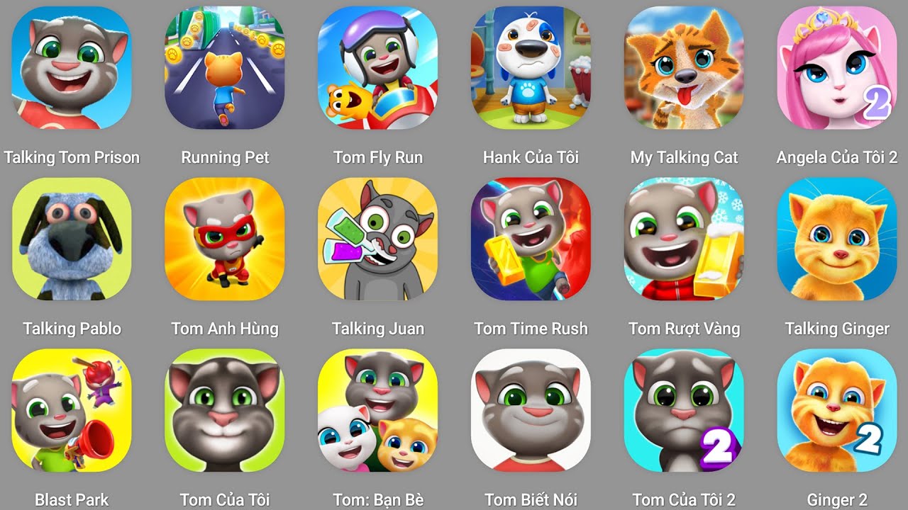 My Angela 1,My Angela 2,My Angela 3,My Angela 4,Talking Ben,Talking Ben 2,Talking Tom Cat 2,My Tom 2