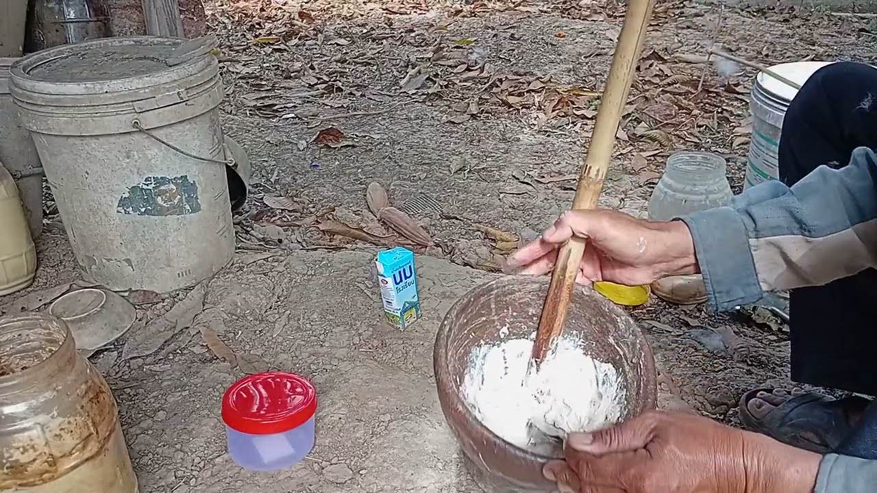 ได้เวลาผสมเหยื่อหมักไว้ตกปลาน้ำโขงแล้ว|ลุงแอร์. บ้านนา