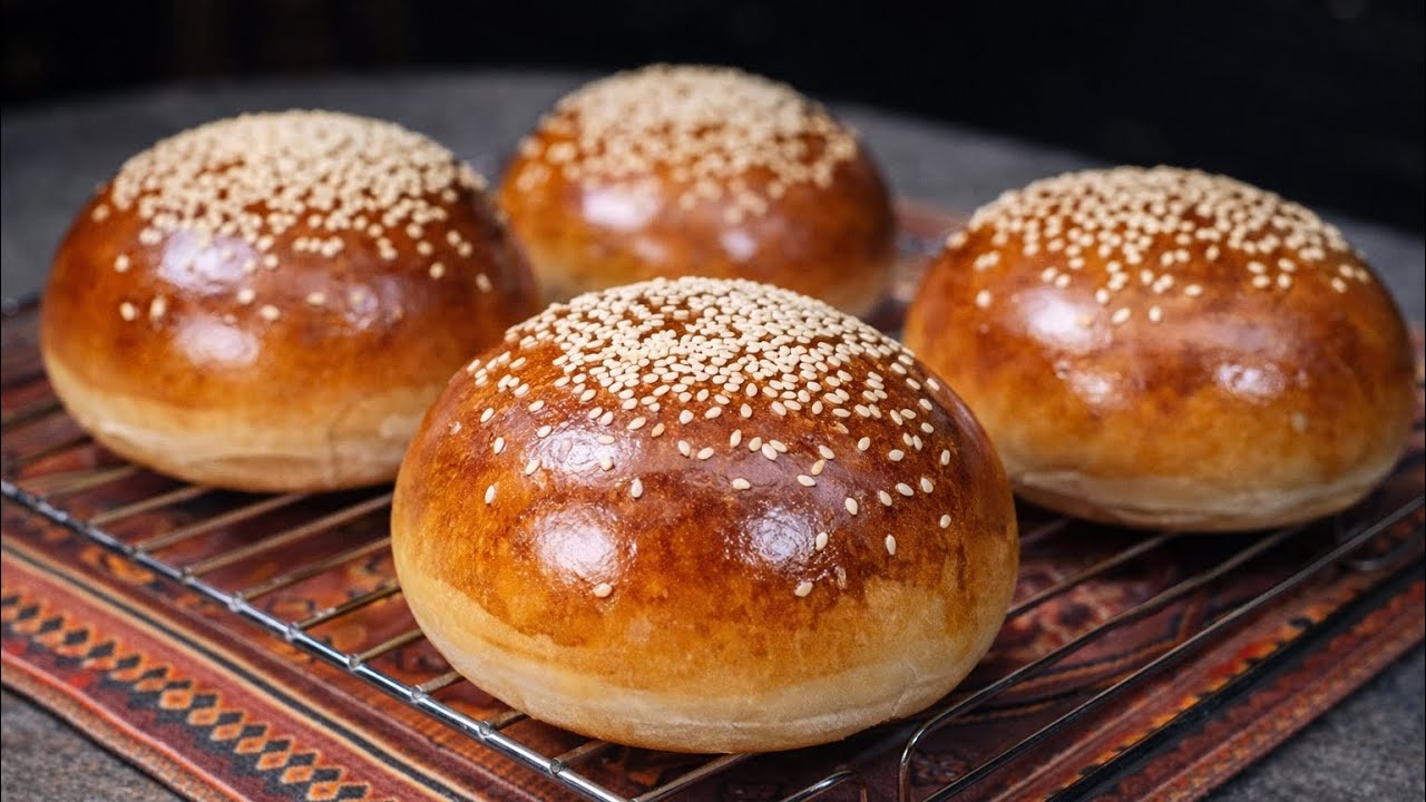 Easy hamburger buns,how to make hamburger buns at home 