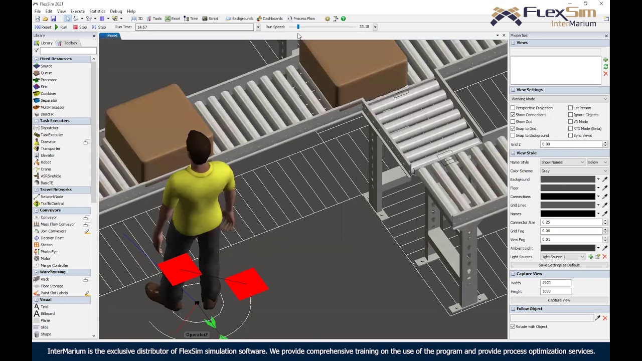 FlexSim live tutorial #6 Conveyor-based assembly line.