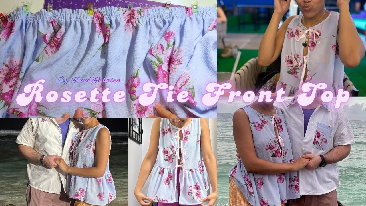 SEW WITH ME: The Rosette Tie Front Top | Mood Fabrics