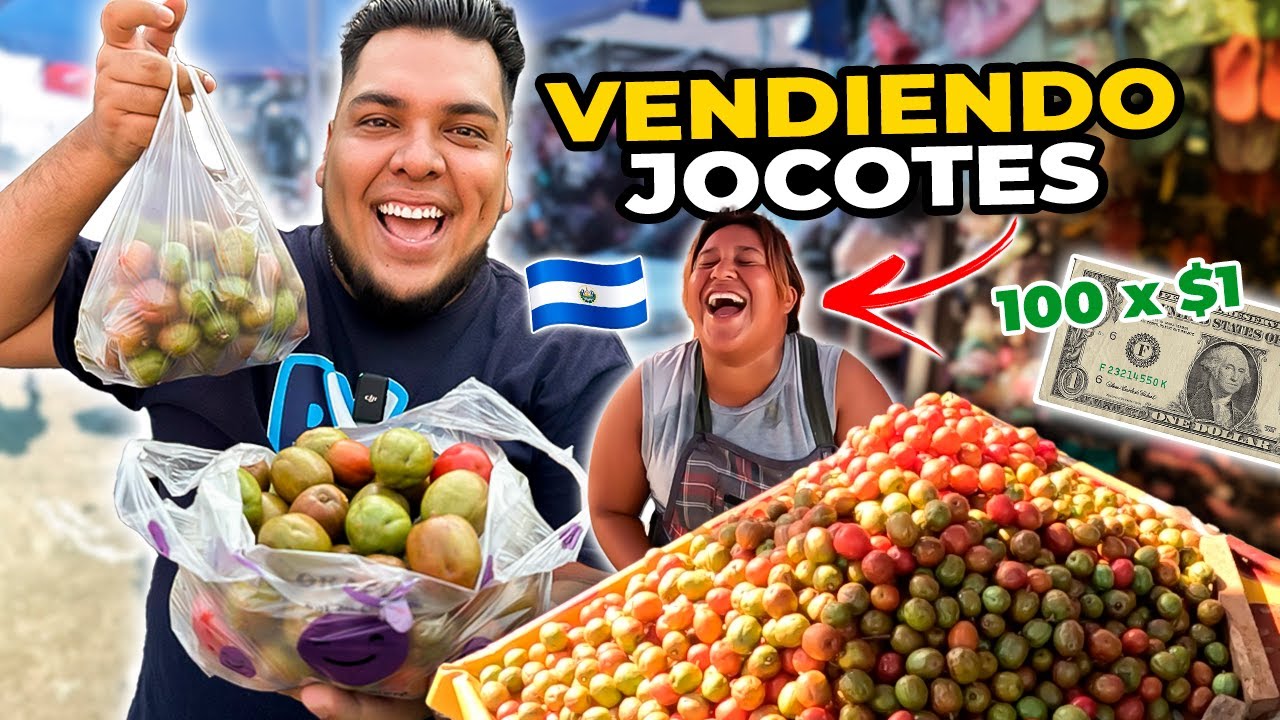 💰VENDIENDO JOCOTES en el CENTRO de SAN SALVADOR *todo esto vendimos*