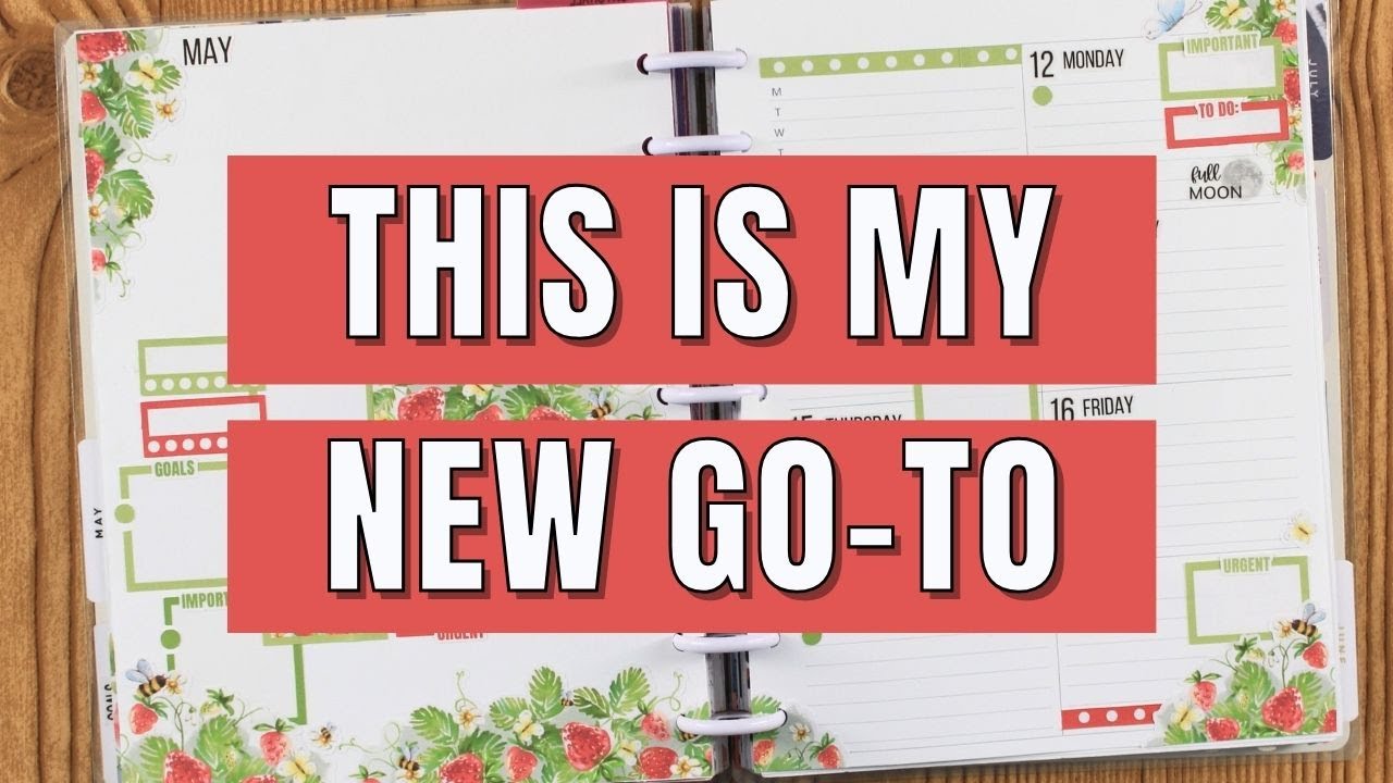 Strawberry Day Plan With Me Happy Planner Dashboard Layout