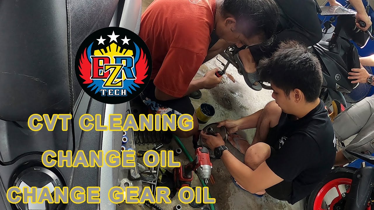 Change oil/Gear oil/CVT Cleaning @ BZR Tech | 1st MotoVlog