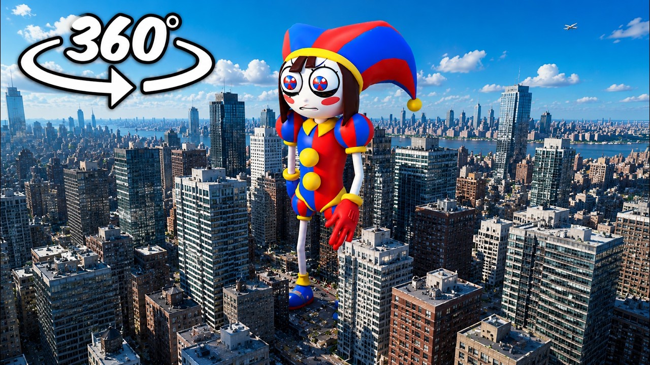 Giant Pomni DESTROYS the City - 360º/VR (The Amazing Digital Circus)