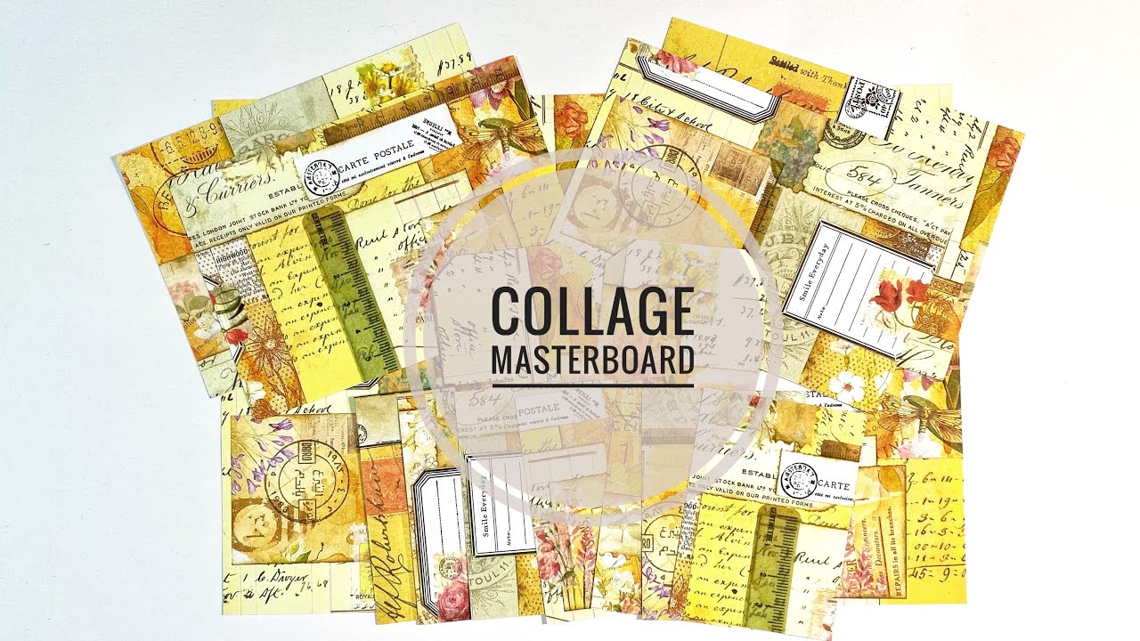 How To Create An Easy & Versatile Vintage Collage Masterboard Using Your Creative Studio Ephemera