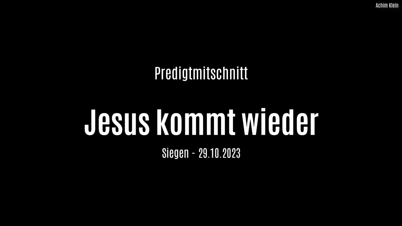 Der Abfall in der Christenheit und in den Gemeinden. Aber: Jesus kommt wieder