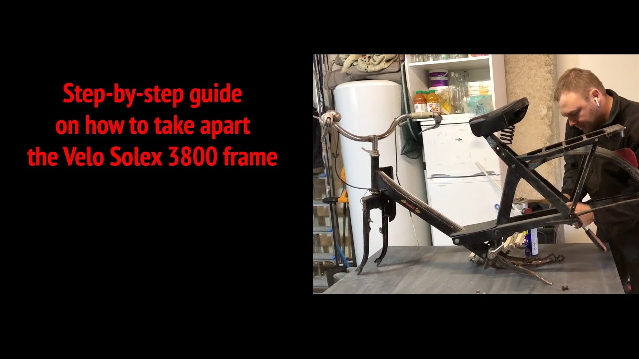 Disassembly of the Velo Solex 3800 frame