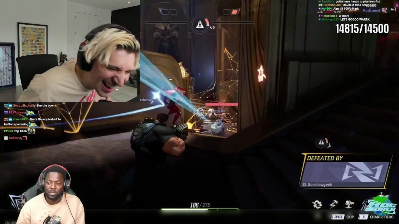 xQc Can't Stop Laughing at RDCgaming's Marvel Rivals Gameplay
