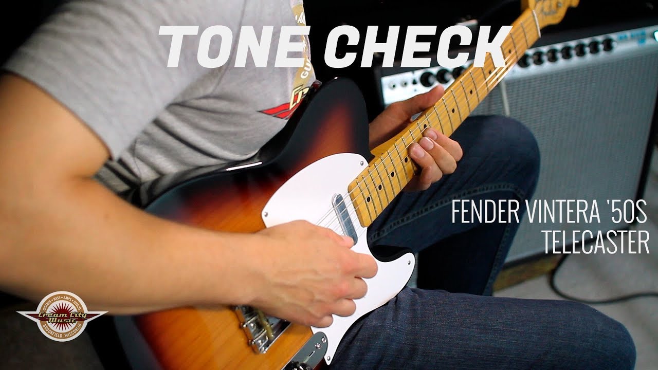 TONE CHECK: Fender Vintera 50s Telecaster Guitar Demo | No Talking