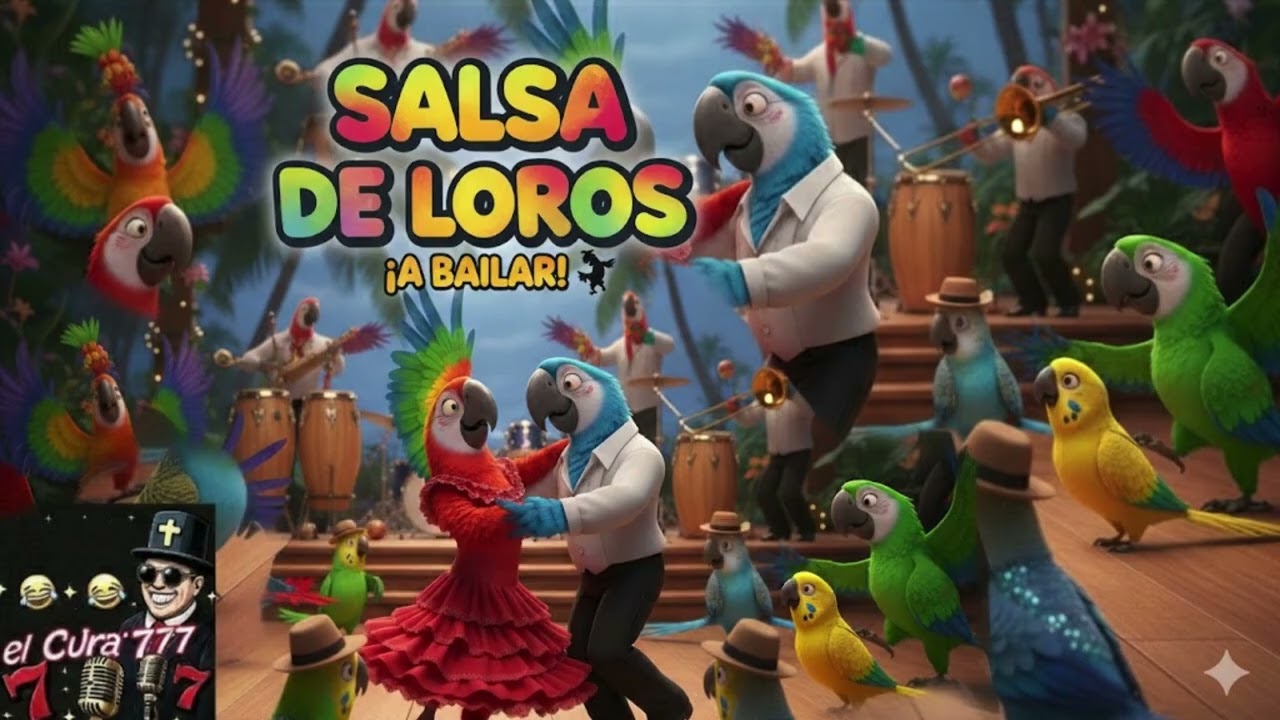 🦜💃 LOROS BAILANDO SALSA - CANCIÓN COMPLETA 🔥 ¡3 MINUTOS DE PURO FLOW!