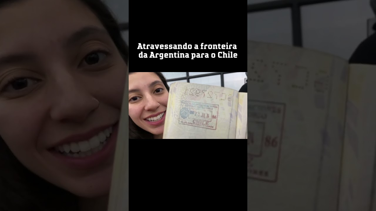 Atravessando a fronteira da Argentina para o Chile de &ocirc;nibus.