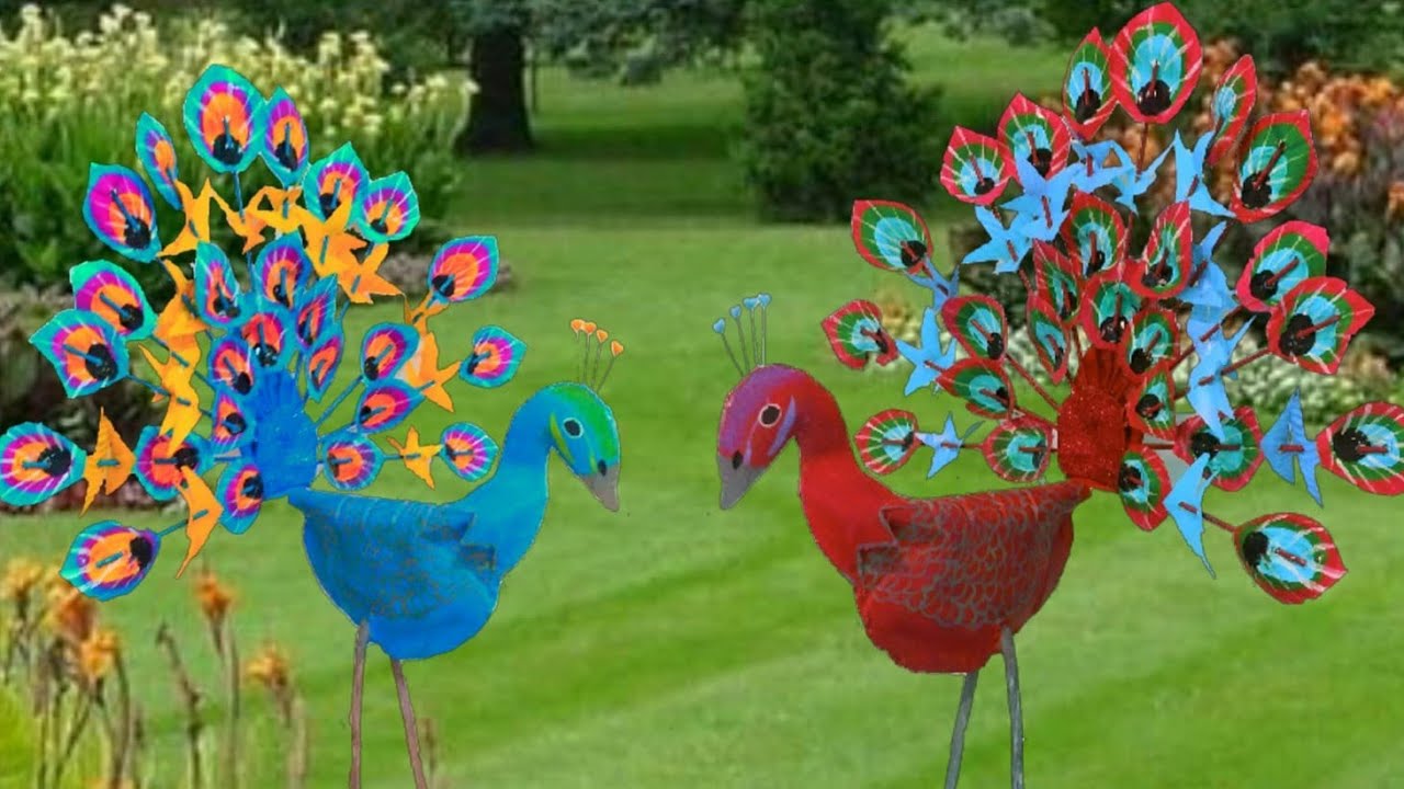 LINDO Pavão de Material Reciclável