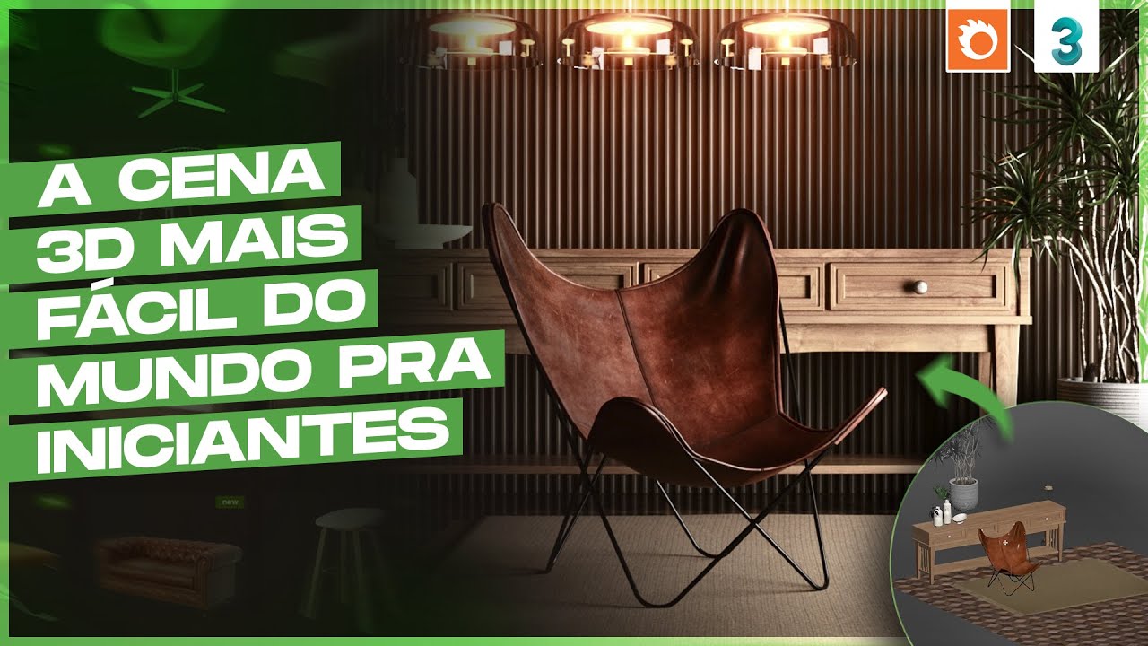 A CENA 3D MAIS FÁCIL DO MUNDO PARA INICIANTES | CENA PINTEREST | 3DS MAX | CHAOS CORONA