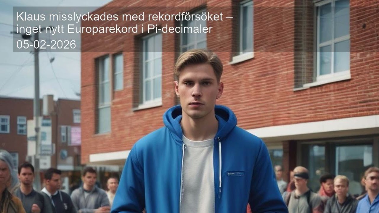 Klaus misslyckades med rekordförsöket – inget nytt Europarekord i Pi-decimaler